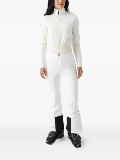 Aztech Mountain Bella Softshell High-waist Flared Ski Trousers In White