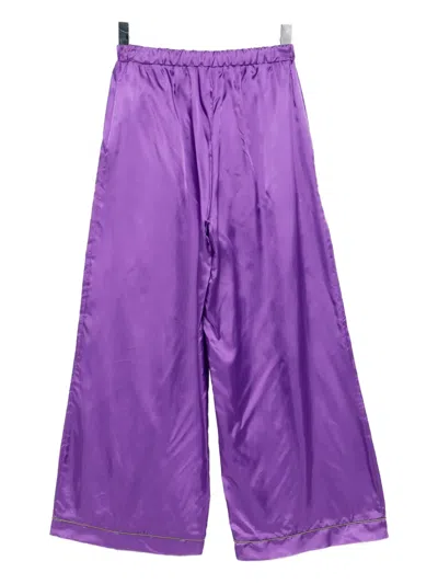 Douuod Logo-print Trousers In Purple