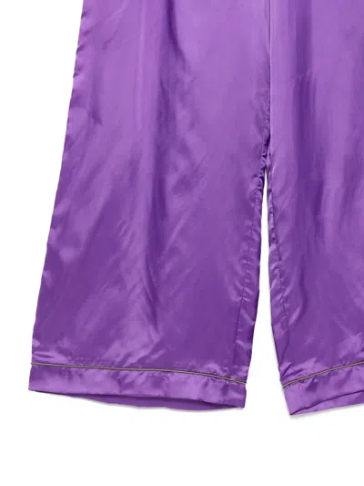 Douuod Logo-print Trousers In Purple