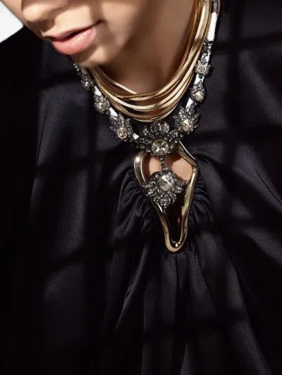 Lanvin Yellow Gold Art Deco Necklace In Gold