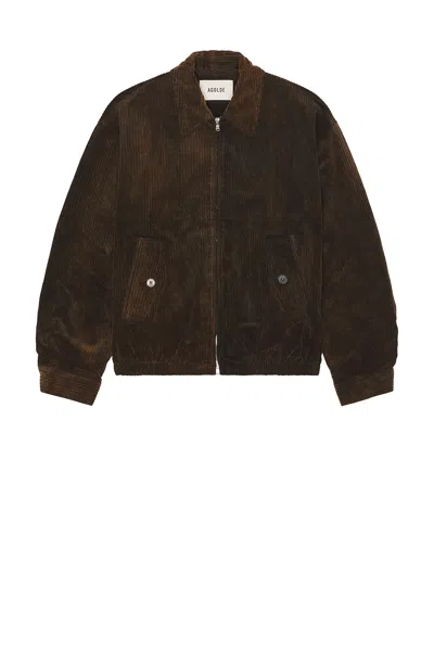 Agolde Stretch-cotton Corduroy Torres Jacket In Brown