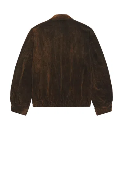 Agolde Stretch-cotton Corduroy Torres Jacket In Brown