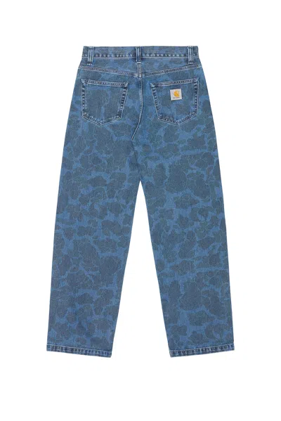 Carhartt Denim Duck Landon Trousers Five Pocket Design In Blue