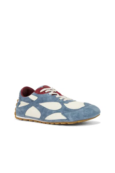 Bottega Veneta Orbit Flash Leather-trimmed Suede And Shell Sneakers In White