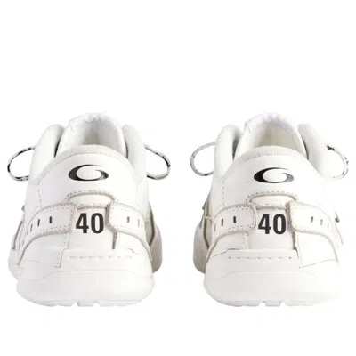 Balenciaga Women Hamptons Worn-out Leather Low-top Sneakers In Neutral