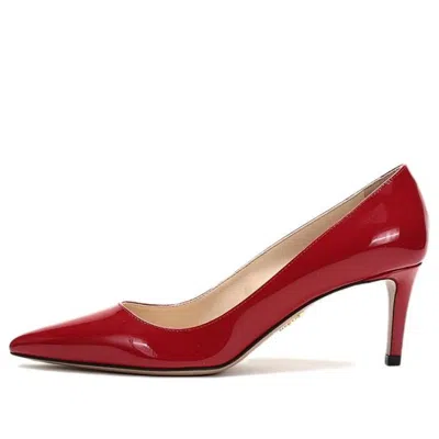 Prada (wmns)  Pointed Saffiano Leather Heels 'red'