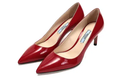 Prada (wmns)  Pointed Saffiano Leather Heels 'red'