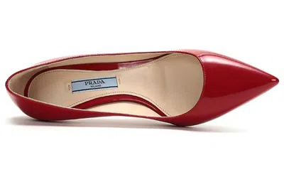 Prada (wmns)  Pointed Saffiano Leather Heels 'red'