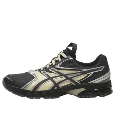Asics Rounded Toe Sneakers With Grooved Sole And Sleek Finish In Black