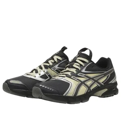 Asics Rounded Toe Sneakers With Grooved Sole And Sleek Finish In Black