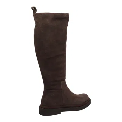 Paloma Barceló Zip-detail Suede Boots In Brown