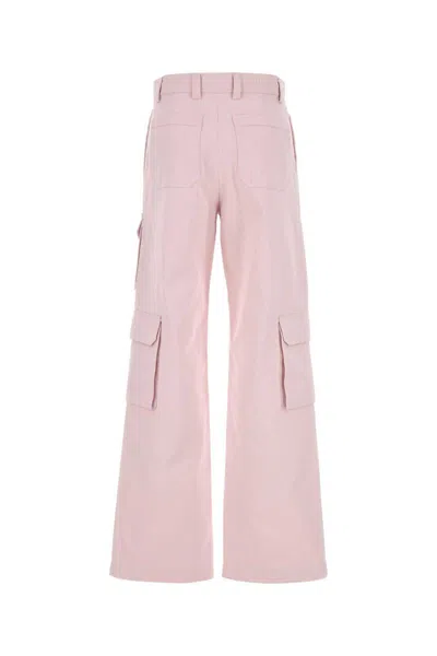 Gucci Cotton Cargo Trousers With Wide Leg Design In Pink