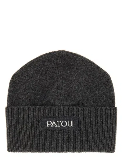 Patou Cap With Label And Logo In Gray
