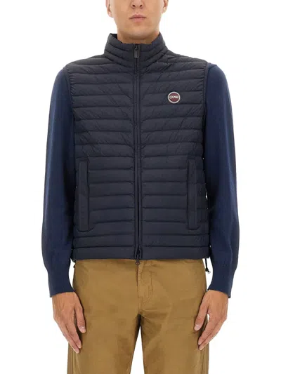 Colmar Lightweight Down Vest With Drawstring In Blue