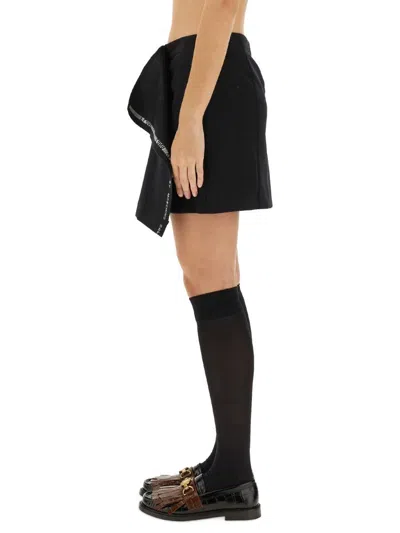 Moschino Wool Wrap Skirt In Multi