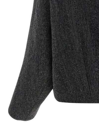 P.a.r.o.s.h Button-fastening Patch-pocket Jacket In Gray