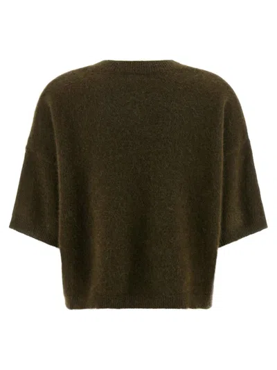 P.a.r.o.s.h Raccoon Wool Sweater Sweaters And Cardigans Green In Brown