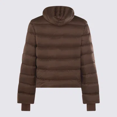Rick Owens Gimp Padded Down Jacket In Re-nylon In Brown