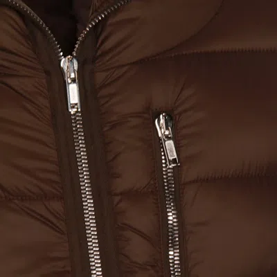 Rick Owens Gimp Padded Down Jacket In Re-nylon In Brown