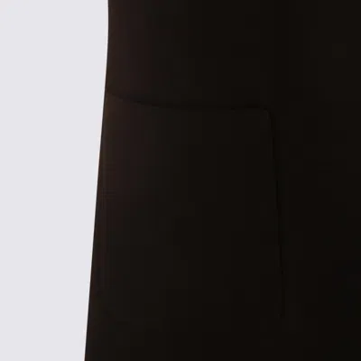 Valentino Black Crepe Couture Dress With Animal-print Bow