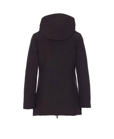 Woolrich Firth Parka In Tech Softshell In Black