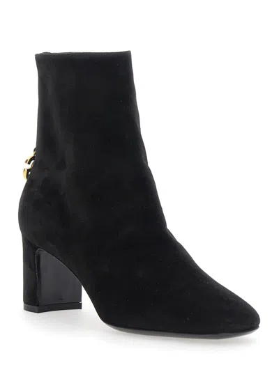 Dolce & Gabbana Suede Ankle Boot In Black