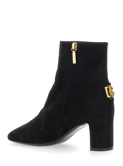 Dolce & Gabbana Suede Ankle Boot In Black