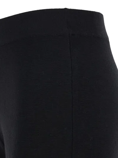 P.a.r.o.s.h Black Pants With High Elastic Waist In Wool And Cashmere Woman In Multi