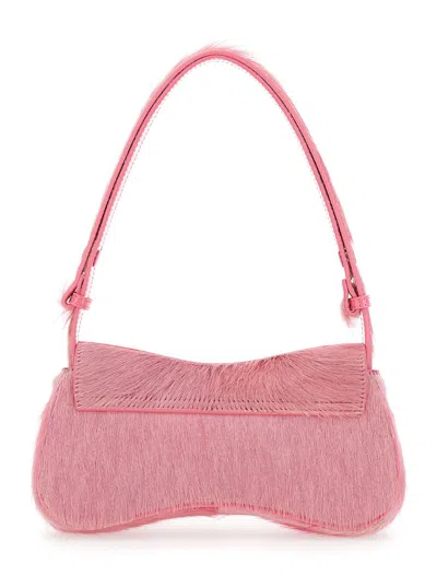 Diesel Play-clutch In Coloured Hairy Leather In Pink