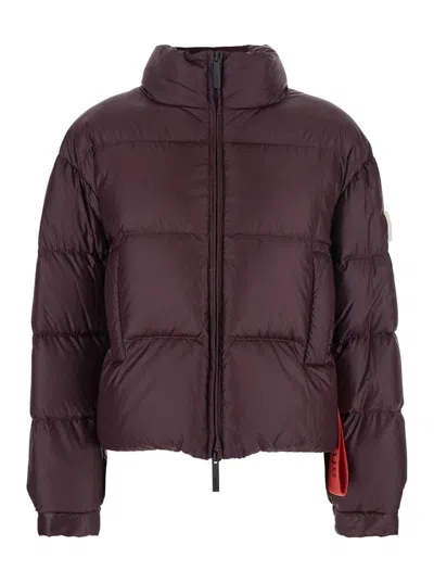 After Label Bordeaux Down Jacket With Logo Patch On The Sleeve In Tech Fabric Woman In Multi