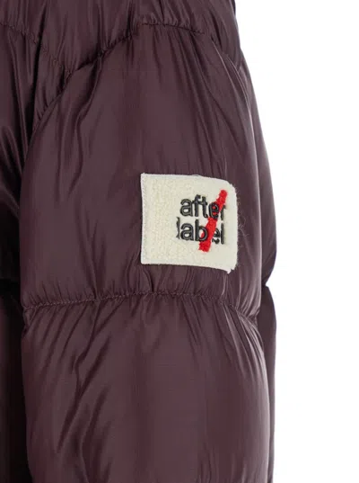 After Label Bordeaux Down Jacket With Logo Patch On The Sleeve In Tech Fabric Woman In Multi