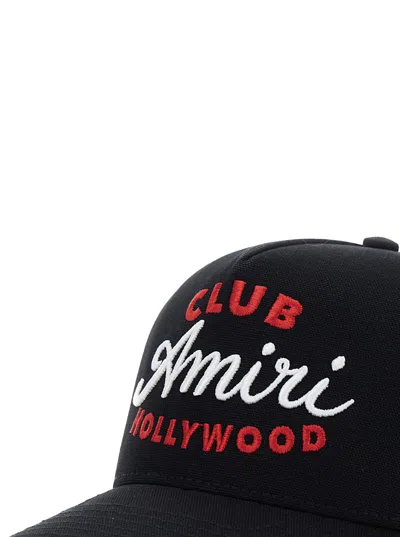 Amiri Black Baseball Cap With Maxi Logo On The Front In Cotton Man In Black