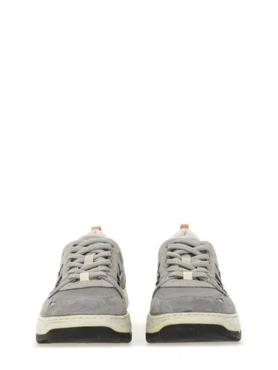 Premiata Low Top Sneakers Mesh Panels In Gray