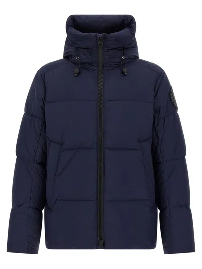 Canada Goose Black Classic Front-zip Jacket With High Collar And Utility Pockets In Blue