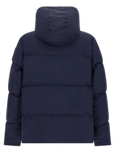 Canada Goose Black Classic Front-zip Jacket With High Collar And Utility Pockets In Blue