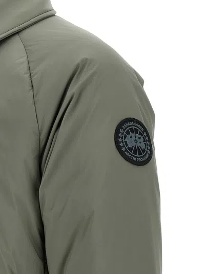 Canada Goose Cropped Padded Jacket With Button-up Front In Green