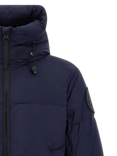 Canada Goose Black Classic Front-zip Jacket With High Collar And Utility Pockets In Blue