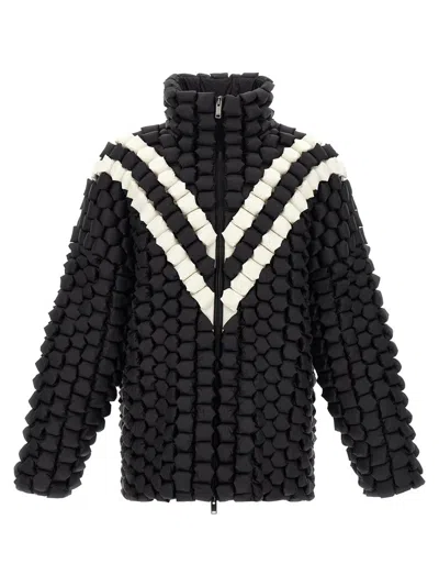 Raxxy 3d-structure Braided Nylon Jacket In Black