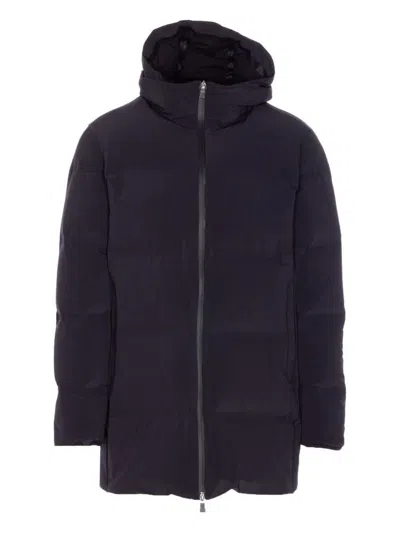 Herno New Impact Medium Weight Hooded Down Jacket In Black