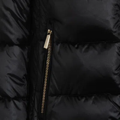 Moorer Long Quilted Down Jacket With High Collar In Black