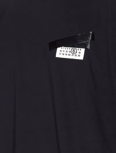 Mm6 Maison Margiela Mm6 By Maison Margiela Oversized T-shirt With Contrasting Pocket Detail In Black