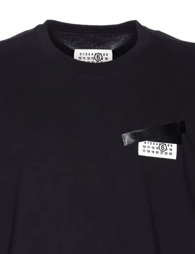 Mm6 Maison Margiela Mm6 By Maison Margiela Oversized T-shirt With Contrasting Pocket Detail In Black