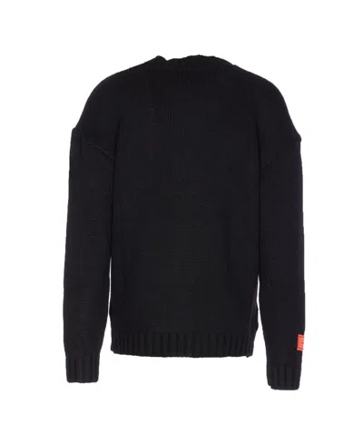 Vision Of Super Heart-embroidered Button Cardigan In Black