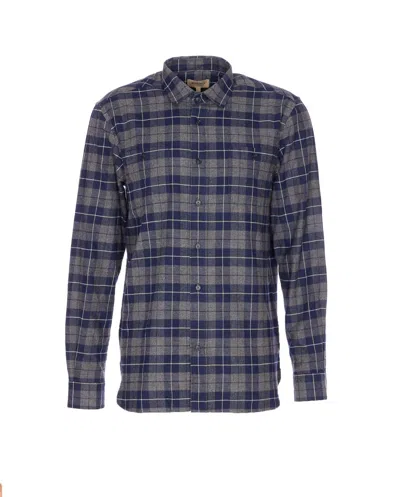 Woolrich Long Sleeve Check Pattern Button-down Shirt In Blue