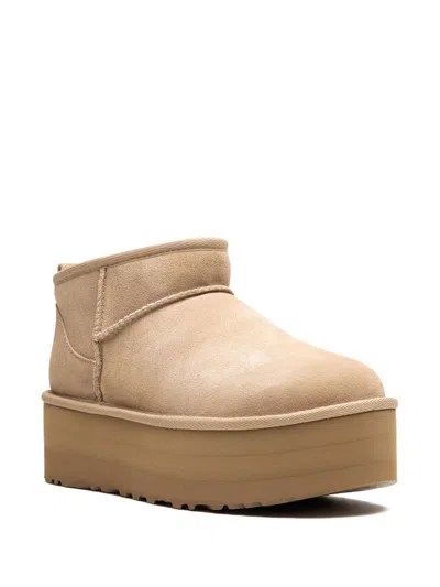 Ugg Classic Ultra Mini Boots With Platform In Nude
