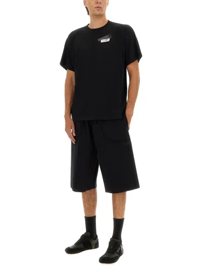 Mm6 Maison Margiela Mm6 By Maison Margiela Oversized T-shirt With Contrasting Pocket Detail In Black