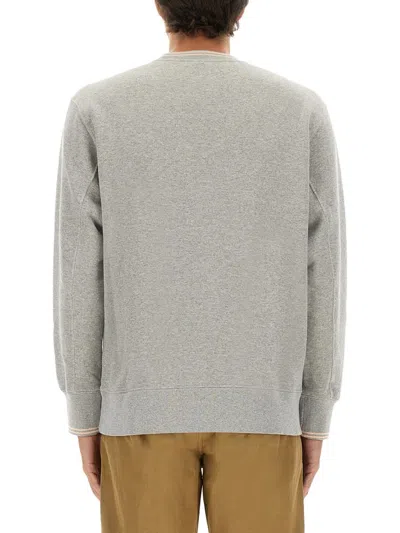 Autry Grey Cotton Sweatshirt In Gray