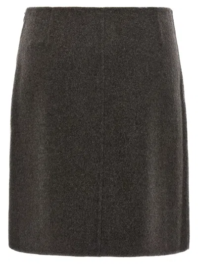 P.a.r.o.s.h Leak25 Skirt In Gray
