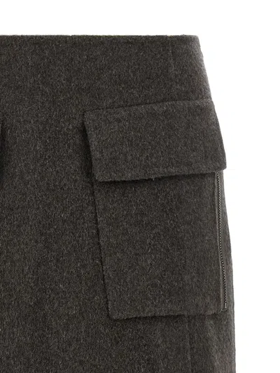 P.a.r.o.s.h Leak25 Skirt In Gray