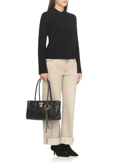 Michael Kors Chic Cross-body Bag Double Handles In Black